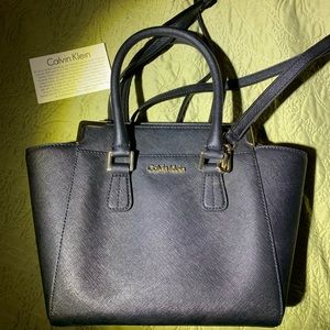 Calvo Klein black leather handbag